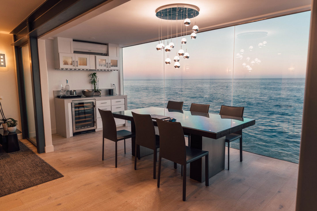 interior design of condo by ocean